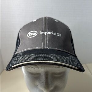 Esso Imperial Oil Black & Gray Trucker Baseball Cap Hat Committed to Safety 2012